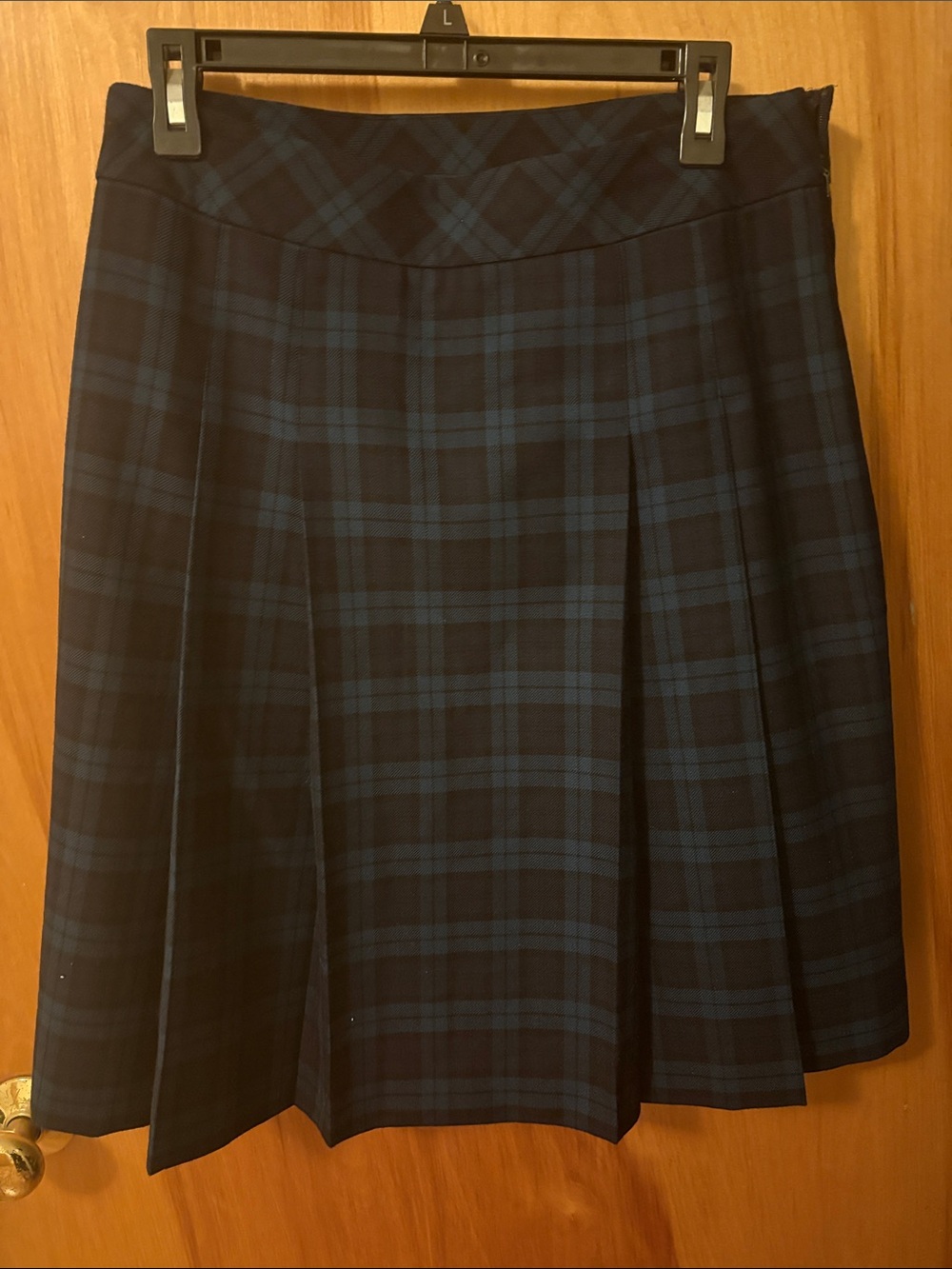 Brooks Brothers “346”  Navy, dark green and purple  Plaid Pencil Skirt - Women's